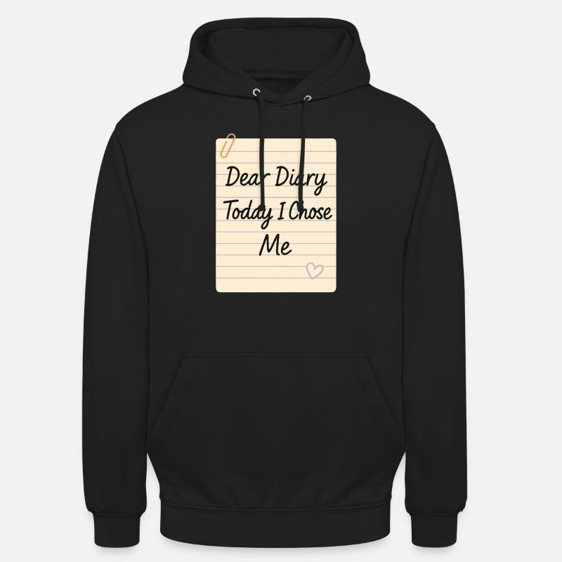 Gratitude Pratique Journal Amant Émotionnel - Sweat-shirt à capuche unisexe - noir