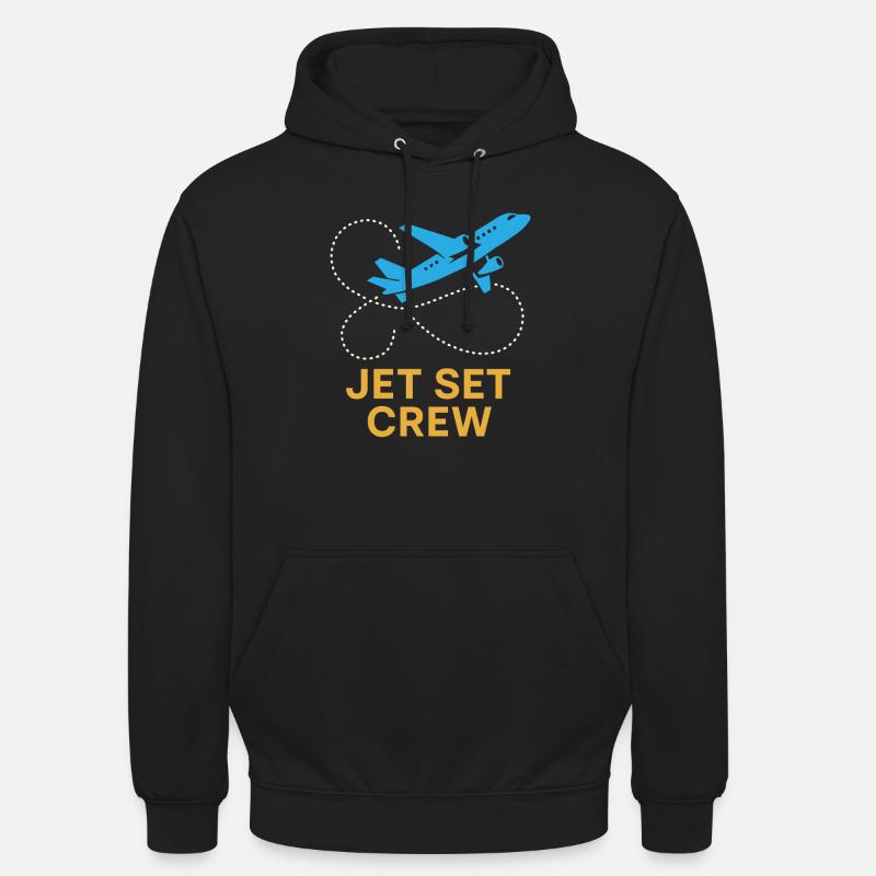 Flugbegleiter Kabinencrew Leben Luftfahrt - Unisex Hoodie - Schwarz