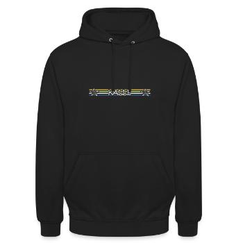 Kalle comme anniversaire - Sweat-shirt à capuche unisexe - noir - Devant - Alina (178cm) & Michal (187cm)