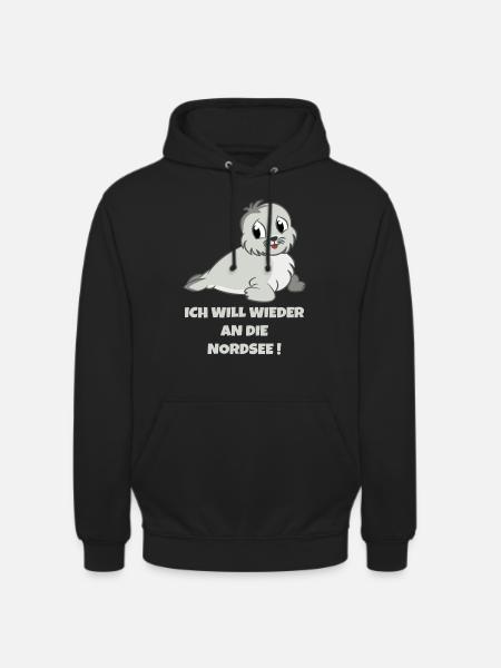 JE VEUX ENCORE DE LA MER DU NORD - Sweat-shirt à capuche unisexe - noir