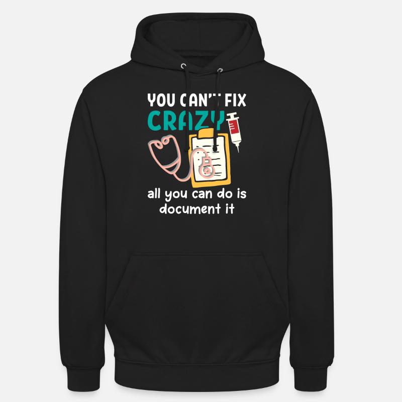 Infirmière Tshirt Drôle - Sweat-shirt à capuche unisexe - noir