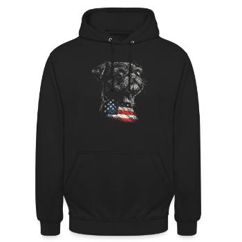 Griffon Puppy Lover Dog Brussels Griffon - Unisex Hoodie - black - Front - Alina (178cm) & Michal (187cm)