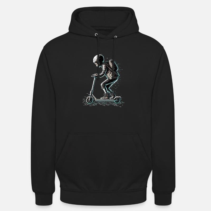 Stuntscooter de style ASCII - Sweat-shirt à capuche unisexe - noir