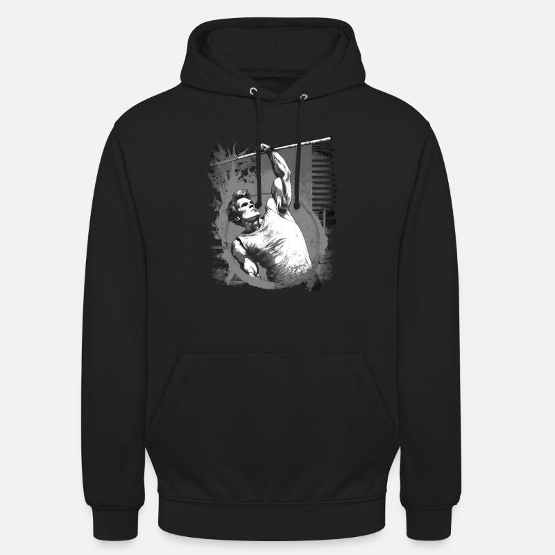 Perchiste noir et blanc - Sweat-shirt à capuche unisexe - undefined