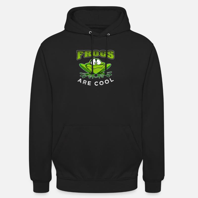Frosch - Sweat-shirt à capuche unisexe - noir