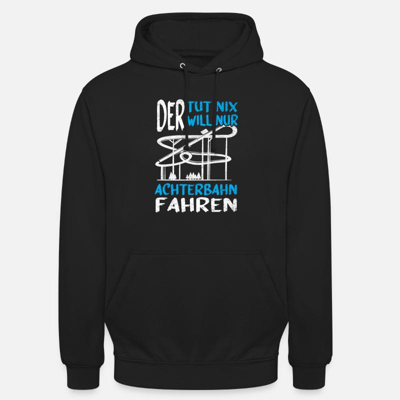 Achterbahn Freizeitpark Rollercoaster - Unisex Hoodie - Schwarz