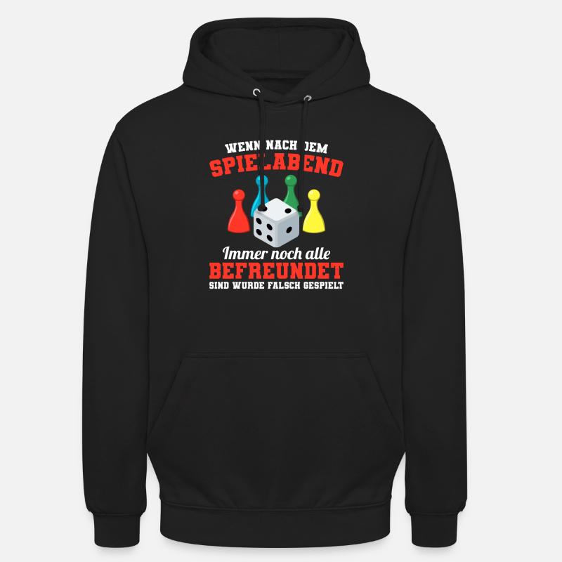 Gesellschaftsspiele Spieleabend Brettspiele - Unisex Hoodie - Schwarz