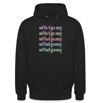 Grammy Oma Von Softballspieler Softball Grammy - Unisex Hoodie - Schwarz - Vorne - Alina (178cm) & Michal (187cm)