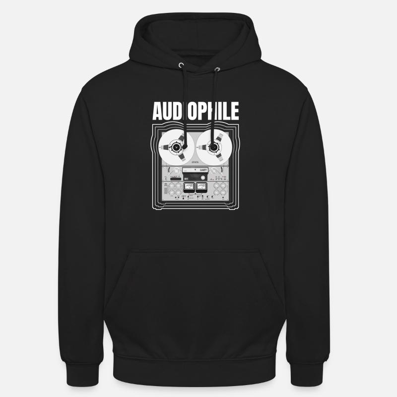 Magnétophone audiophile Tonbandgerät - Sweat-shirt à capuche unisexe - noir