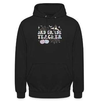 3rd Grade Teacher Halloween 3rd Team Third Grade - Unisex Hoodie - black - Front - Alina (178cm) & Michal (187cm)
