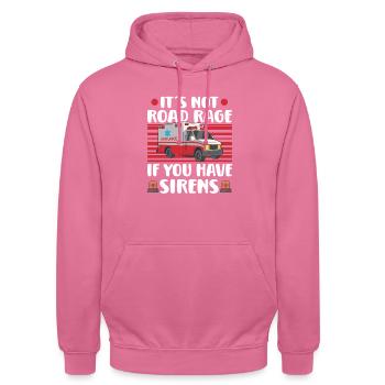 Paramedic First Responder Ambulance Driver - Unisex Hoodie - pink - Front - Alina (178cm) & Michal (187cm)