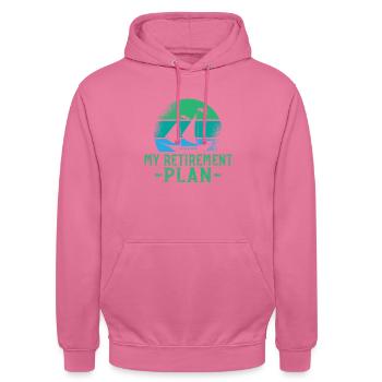 Mon Plan De Retraite Faire De La Voile - Sweat-shirt à capuche unisexe - rose - Devant - Alina (178cm) & Michal (187cm)