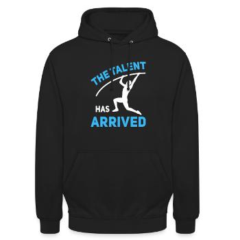 Stabhochsprung - Unisex Hoodie - Schwarz - Vorne - Alina (178cm) & Michal (187cm)