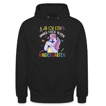 Kindergarten teacher, kindergarten teacher, Kiga - Unisex Hoodie - black - Front - Alina (178cm) & Michal (187cm)