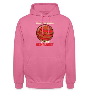 Mars Explore Astronaut Astronomy Solar System - Unisex Hoodie - pink - Front - Alina (178cm) & Michal (187cm)