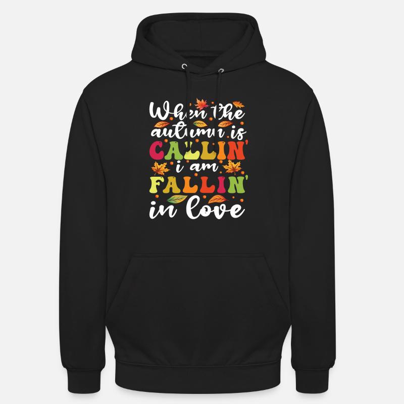 Leaf Peeping Autumn Peeper - Unisex Hoodie - black