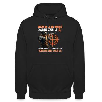 Clay Pigeon Shooting Clay Pigeon Shooting Shooting - Unisex Hoodie - black - Front - Alina (178cm) & Michal (187cm)