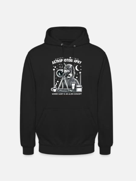 Astrophotography astronomy space camera - Unisex Hoodie - black