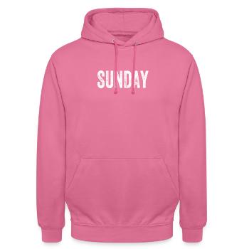 Sonntag Wochentag - Unisex Hoodie - Pink - Vorne - Alina (178cm) & Michal (187cm)