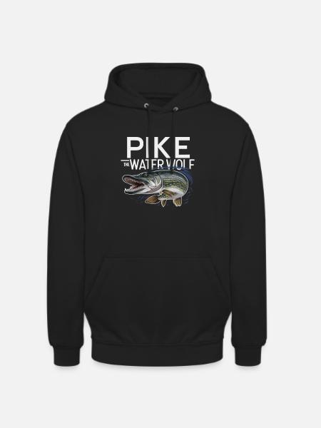 Noordelijke Snoek Visser Snoek Hengel Snoek Vis - Uniseks hoodie - zwart