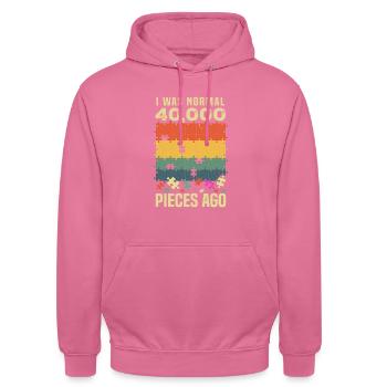 Puzzle - Unisex Hoodie - pink - Front - Alina (178cm) & Michal (187cm)