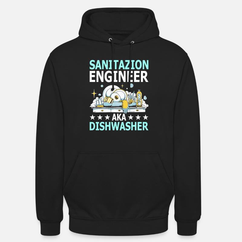Lave-vaisselle - Sweat-shirt à capuche unisexe - noir