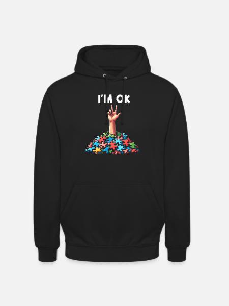 Puzzle Puzzling - Unisex Hoodie - Schwarz