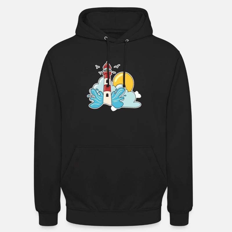 Retro Lighthouse - Unisex Hoodie - black