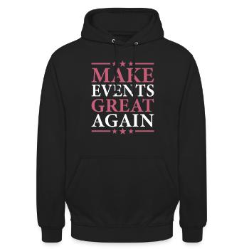 Event Planner - Unisex Hoodie - black - Front - Alina (178cm) & Michal (187cm)