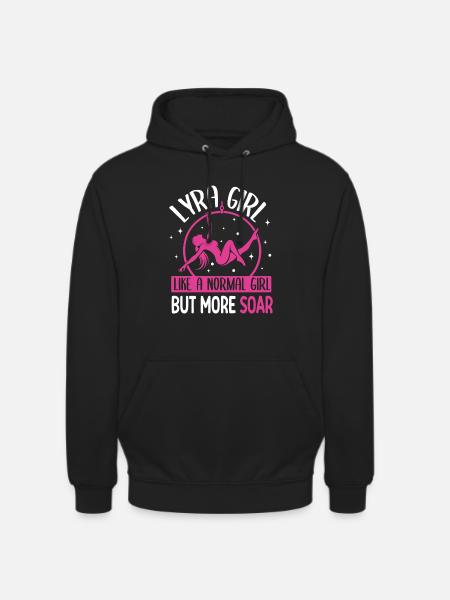 Lyra Girl Aerial hoop Aerialist - Felpa con cappuccio unisex - nero