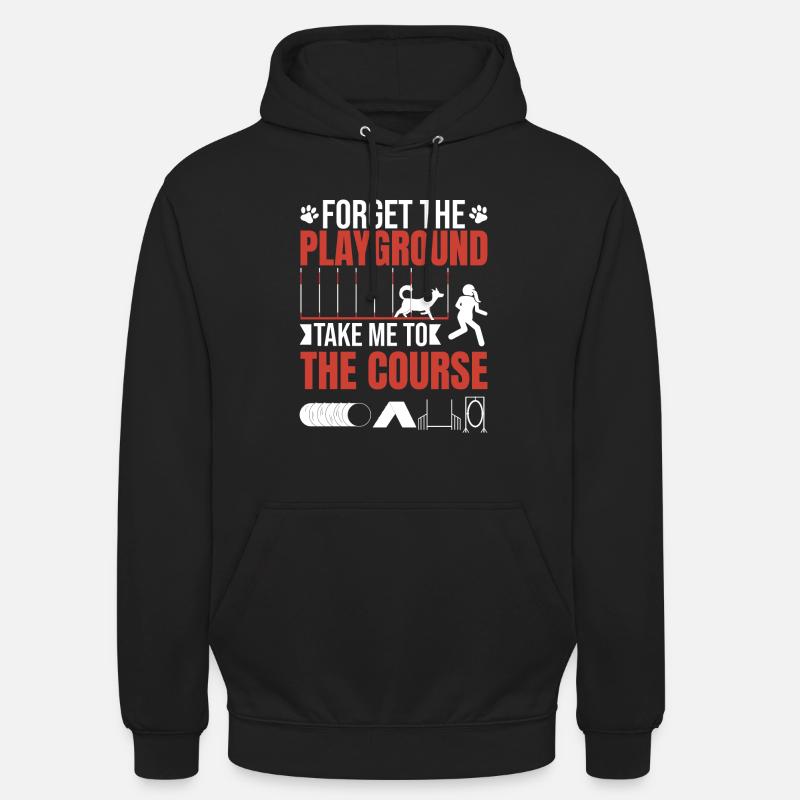 Agilité canine - Sweat-shirt à capuche unisexe - noir