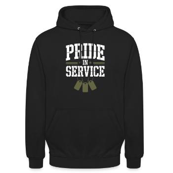 Honor Veterans Day with Patriotism and Military - Unisex Hoodie - black - Front - Alina (178cm) & Michal (187cm)