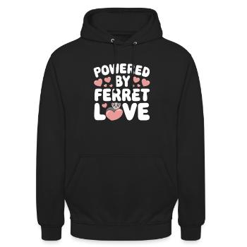 Propriétaire de furet, Amateur de furets, Bonbons - Sweat-shirt à capuche unisexe - noir - Devant - Alina (178cm) & Michal (187cm)