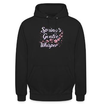 Passionné de fleurs de cerisier Sakura Lovers Printemps - Sweat-shirt à capuche unisexe - noir - Devant - Alina (178cm) & Michal (187cm)