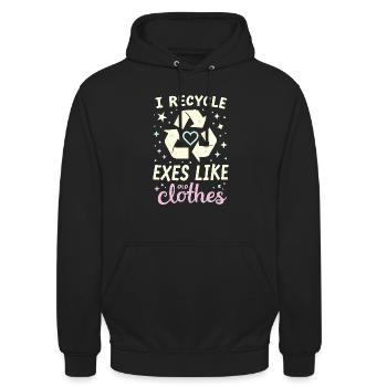 Trennungsermächtigung, Selbstliebe, Neuanfänge - Unisex Hoodie - Schwarz - Vorne - Alina (178cm) & Michal (187cm)