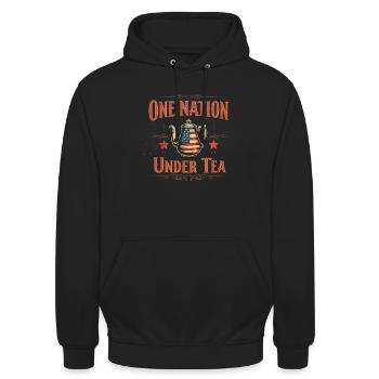 Boston Tea 1773 American Revolution Historic - Unisex Hoodie - Schwarz - Vorne - Alina (178cm) & Michal (187cm)