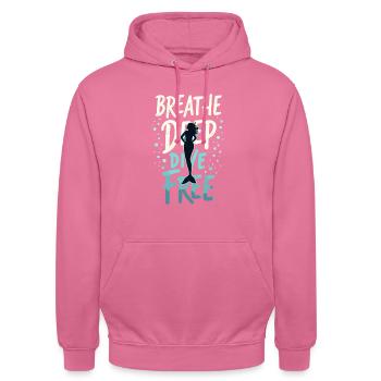 Meerjungfrau Unterwasser Performer Meerjungfrau - Unisex Hoodie - Pink - Vorne - Alina (178cm) & Michal (187cm)