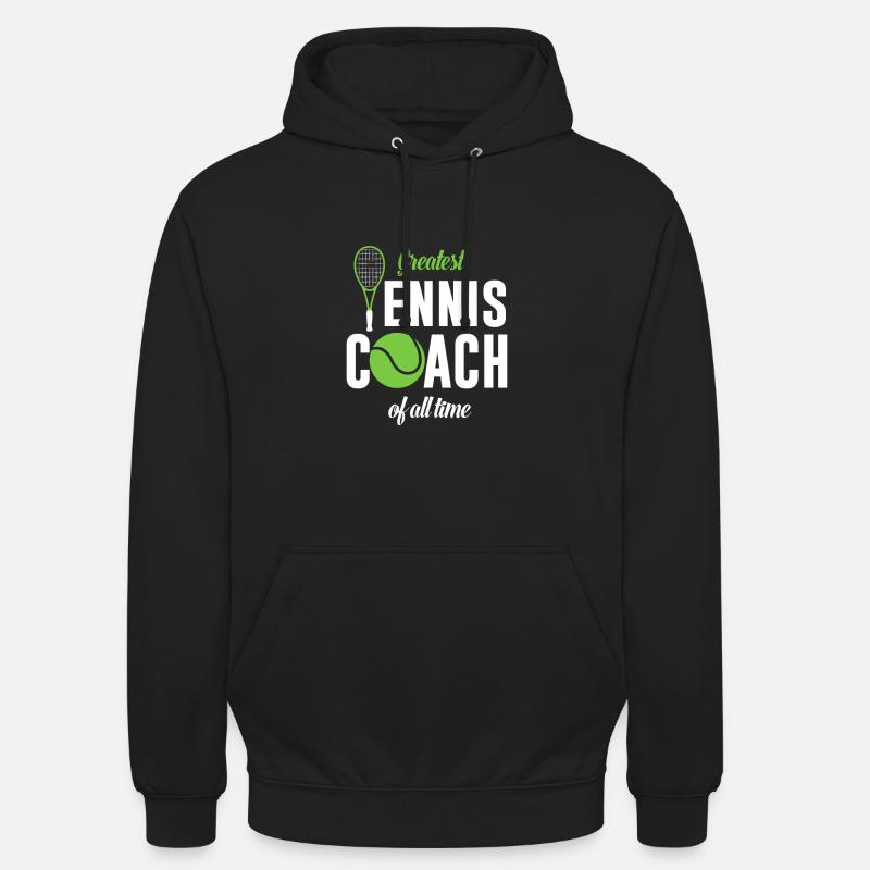 Largest tennis coach ever - Unisex Hoodie - black