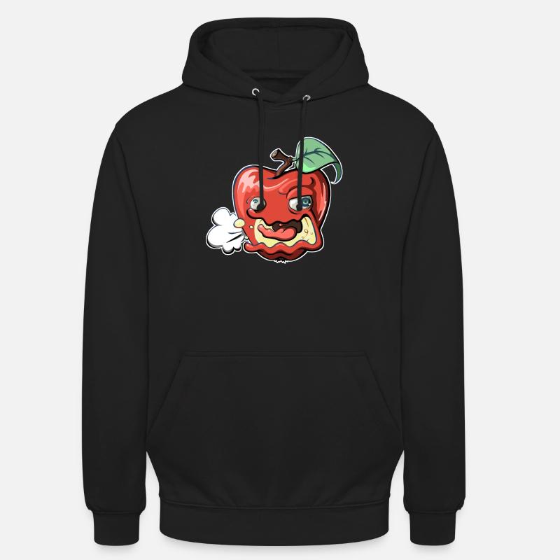 Apple - Sweat-shirt à capuche unisexe - noir