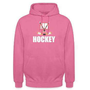 Hockey - Sweat-shirt à capuche unisexe - rose - Devant - Alina (178cm) & Michal (187cm)