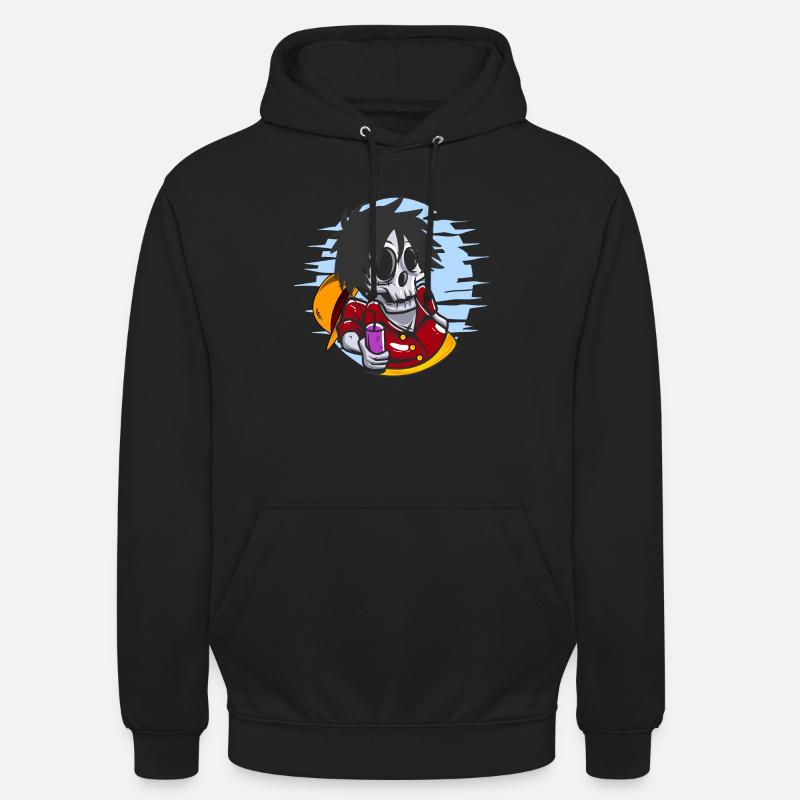 crâne de pirate se détendre - Sweat-shirt à capuche unisexe - noir