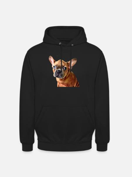 Chiot Bouledogue - Sweat-shirt à capuche unisexe - noir