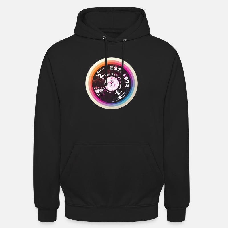 Année de naissance 1972 - Sweat-shirt à capuche unisexe - noir