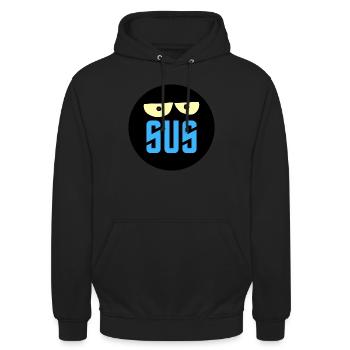 sus - verdächtig - Unisex Hoodie - Schwarz - Vorne - Alina (178cm) & Michal (187cm)