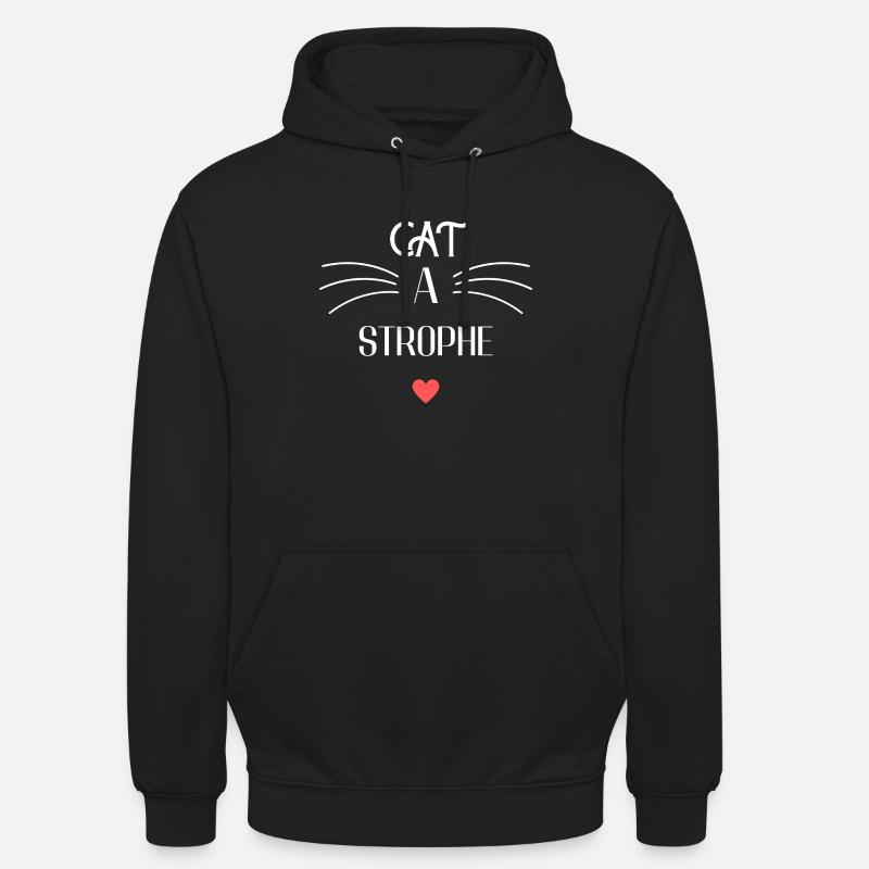 cat-a-strophe chat - Sweat-shirt à capuche unisexe - noir
