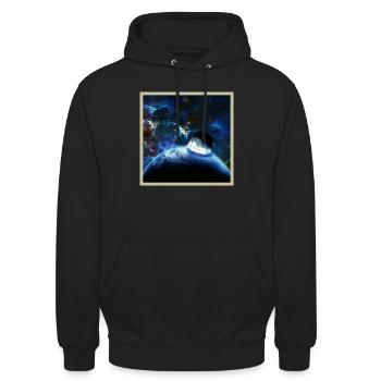 Apocalypse spatiale - Sweat-shirt à capuche unisexe - noir - Devant - Alina (178cm) & Michal (187cm)
