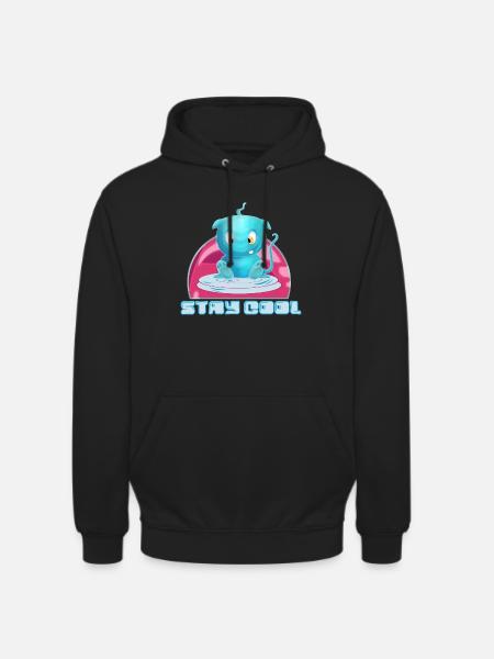 Polar Bear Stays Cool Sweet - Unisex Hoodie - black