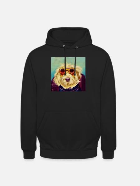 Happy Dog - Unisex Hoodie - Schwarz