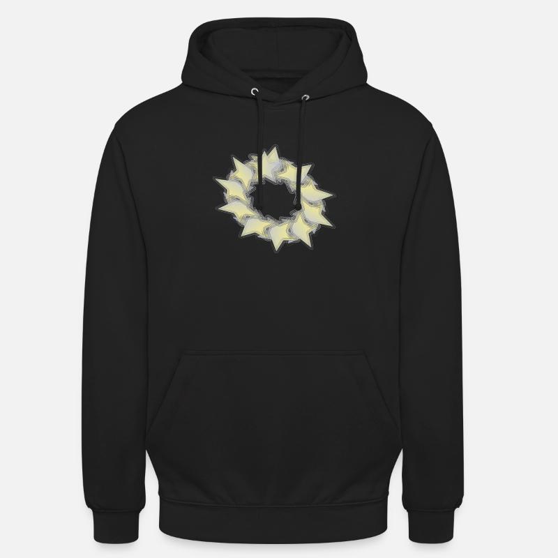 Pattern Star Circle effect - Unisex Hoodie - black