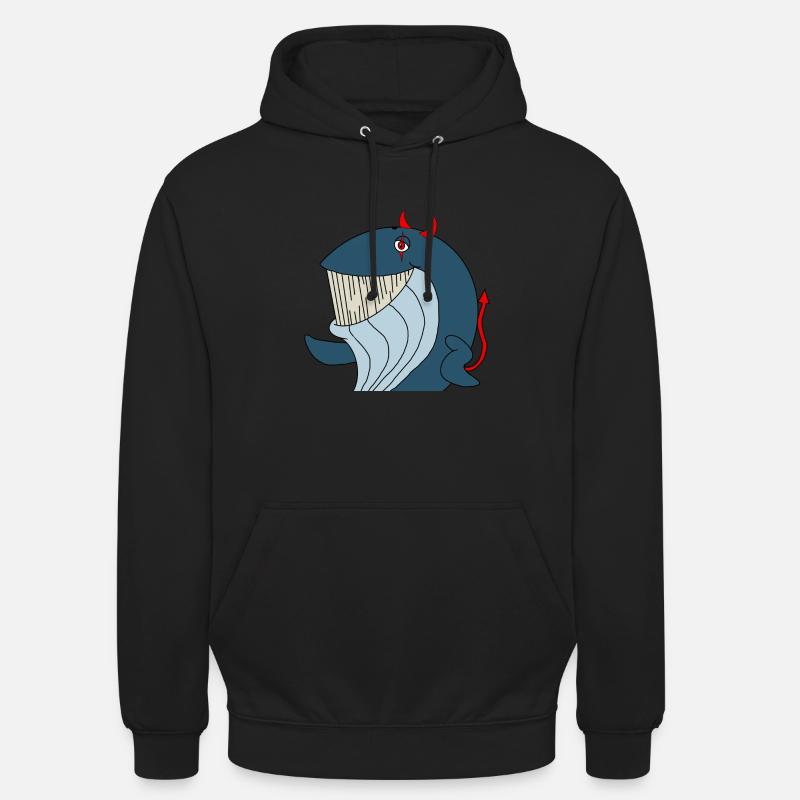 Devil Whale - Unisex Hoodie - Schwarz